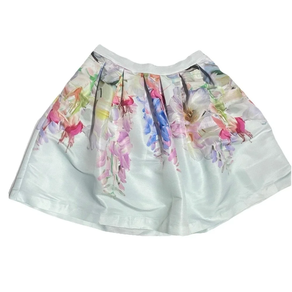 Ted Baker‎ London Hanging Garden Full Mini Skirt  US L/10 Romantic Party Spring